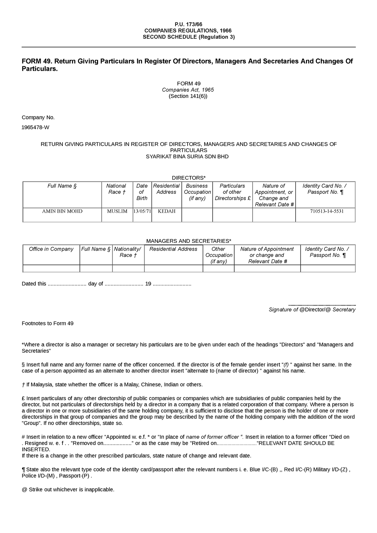 FORM 49 WORD - it will be useful for doing conveyancing assignment - P ...