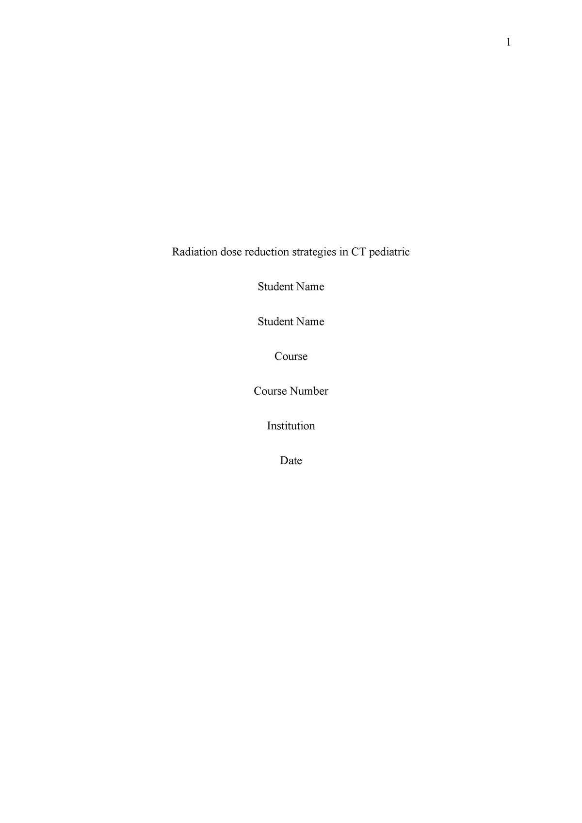 Radiation Dose Reduction Strategies In CT Pediatric CT Scan Is Used   Thumb 1200 1697 