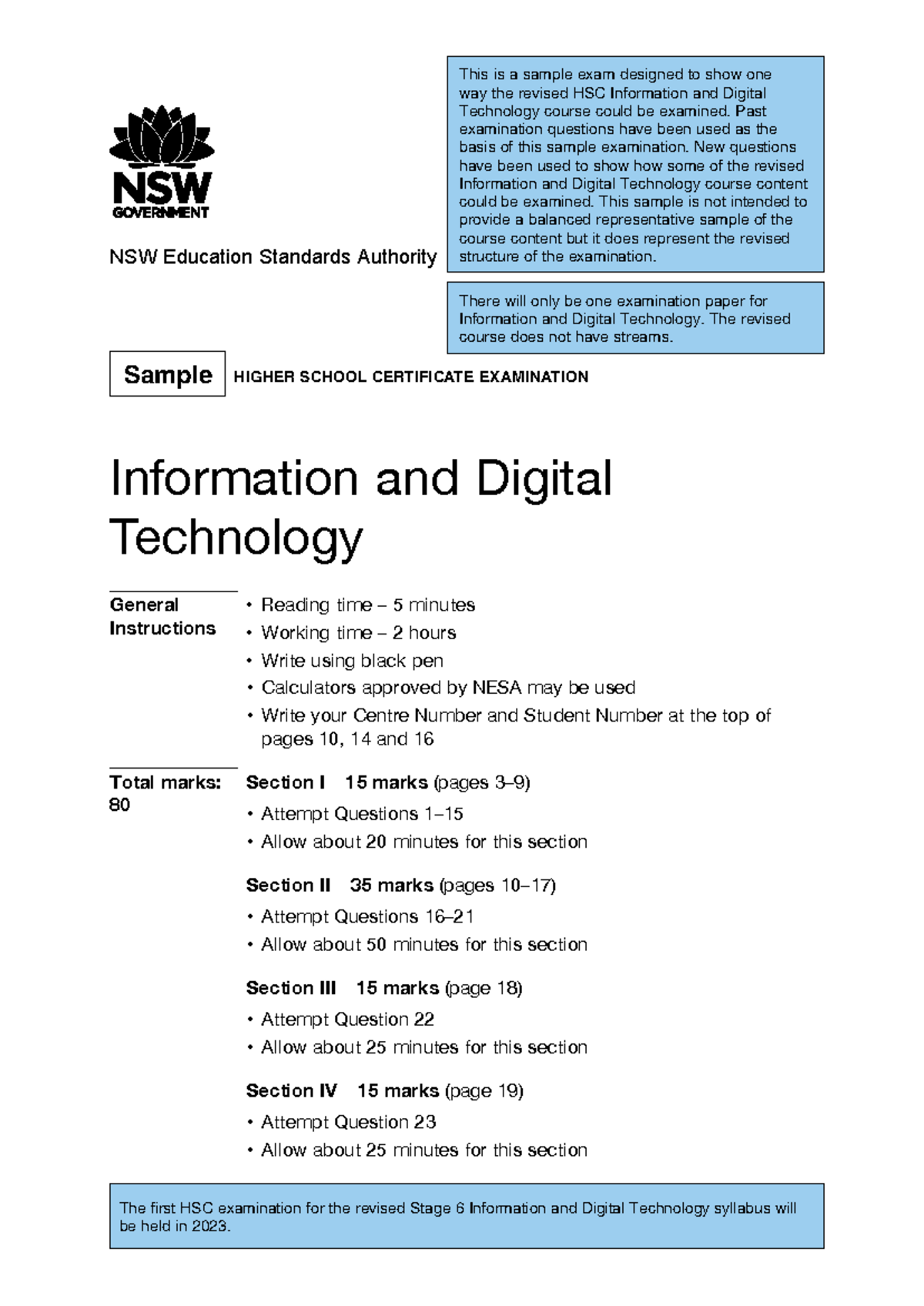 Information-digital-technology-sample-materials-hsc-2023 Marking Guide ...