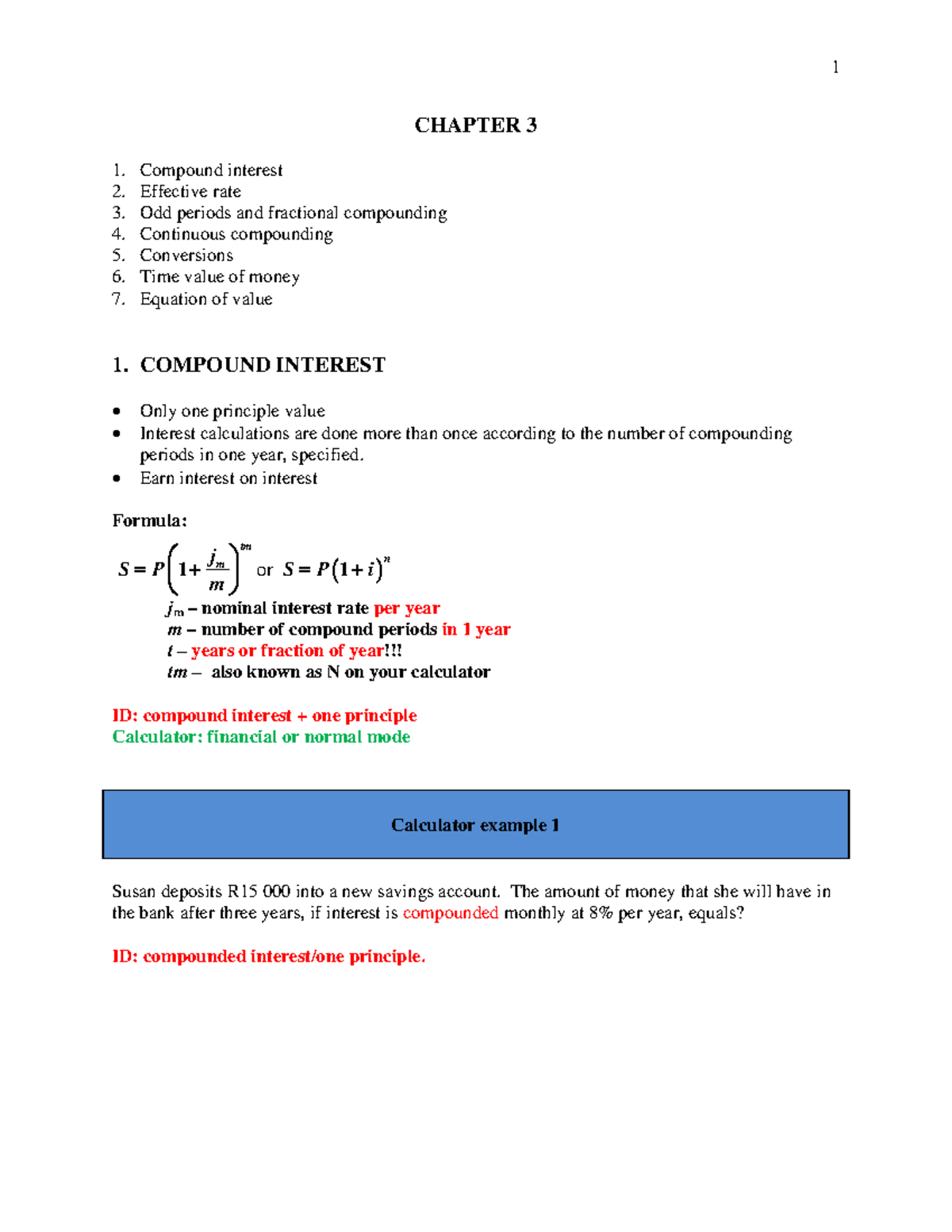 Summary OF Chapter 3 - 1 CHAPTER 3 1. 2. 3. 4. 5. 6. 7. Compound ...