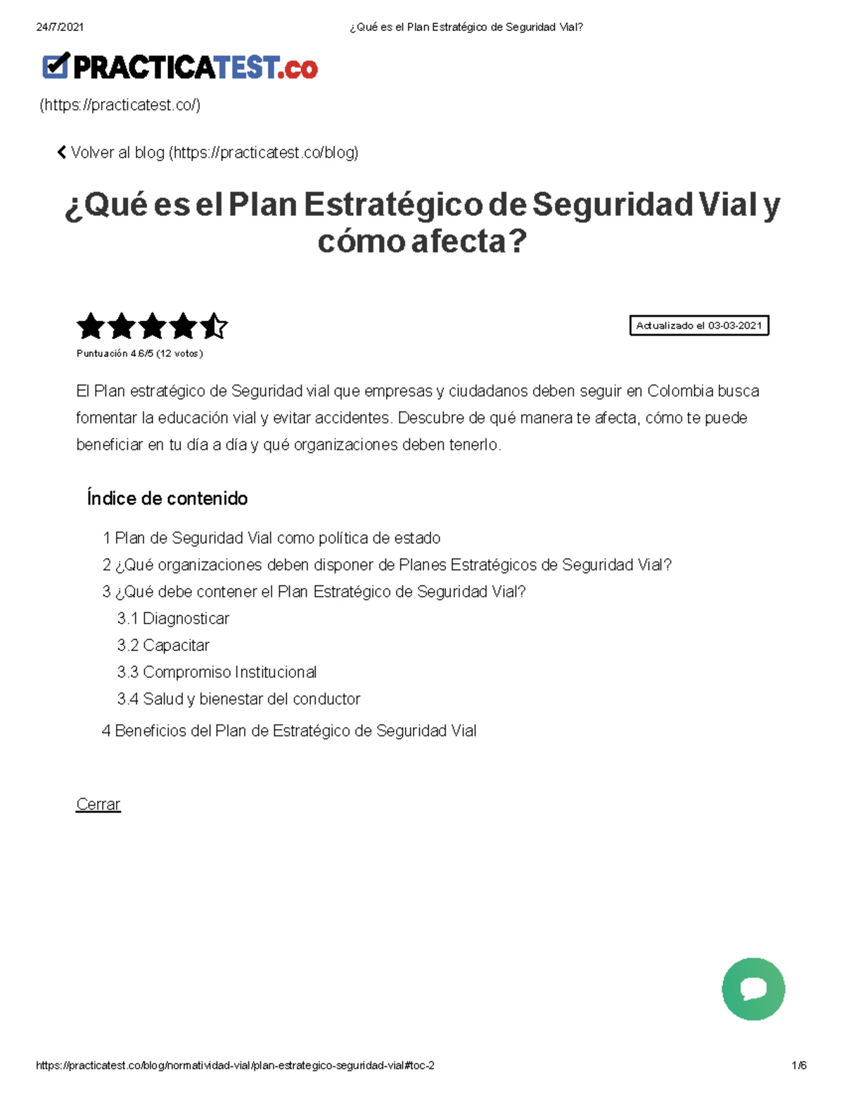  Qu Es El Plan Estrat gico De Seguridad Vial practicatest Volver