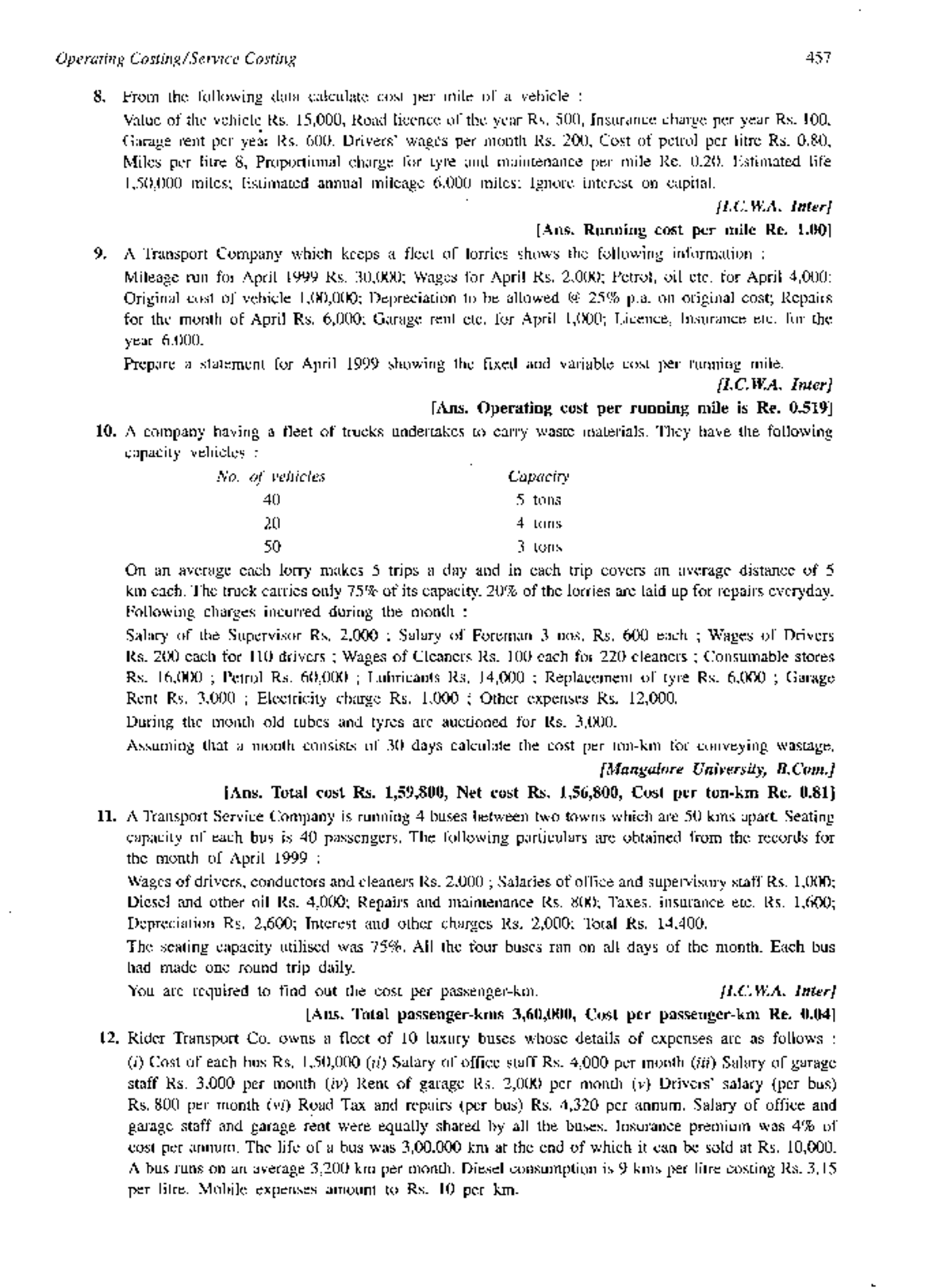Theory and Practice of Cost Management Accountancy-160 - Operating ...