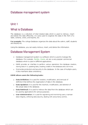 BSC IIYR IV SEM DBMS Total Notes - Database Management System B II Year ...