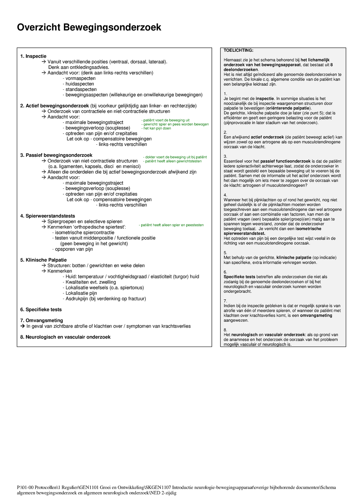 Schema Onderzoek BA En Neuro - P:\01-00 Protocollen\1 Regulier\GEN1101 ...