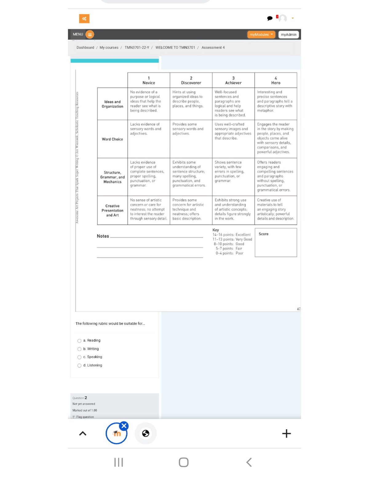 tmn3701 assignment 4 quiz answers