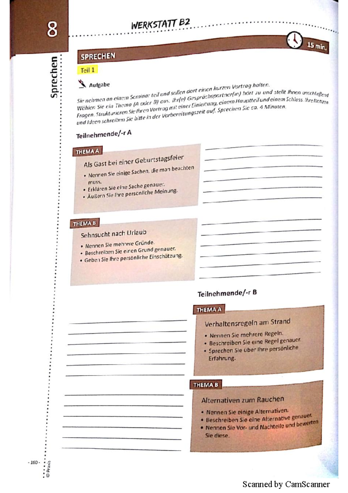Sprechen Test - For good understanding of the B2 level - Introduction ...
