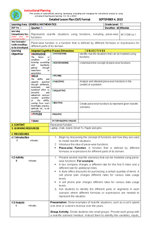 DLP - 2 - the document contain objectives and lesson proper ...