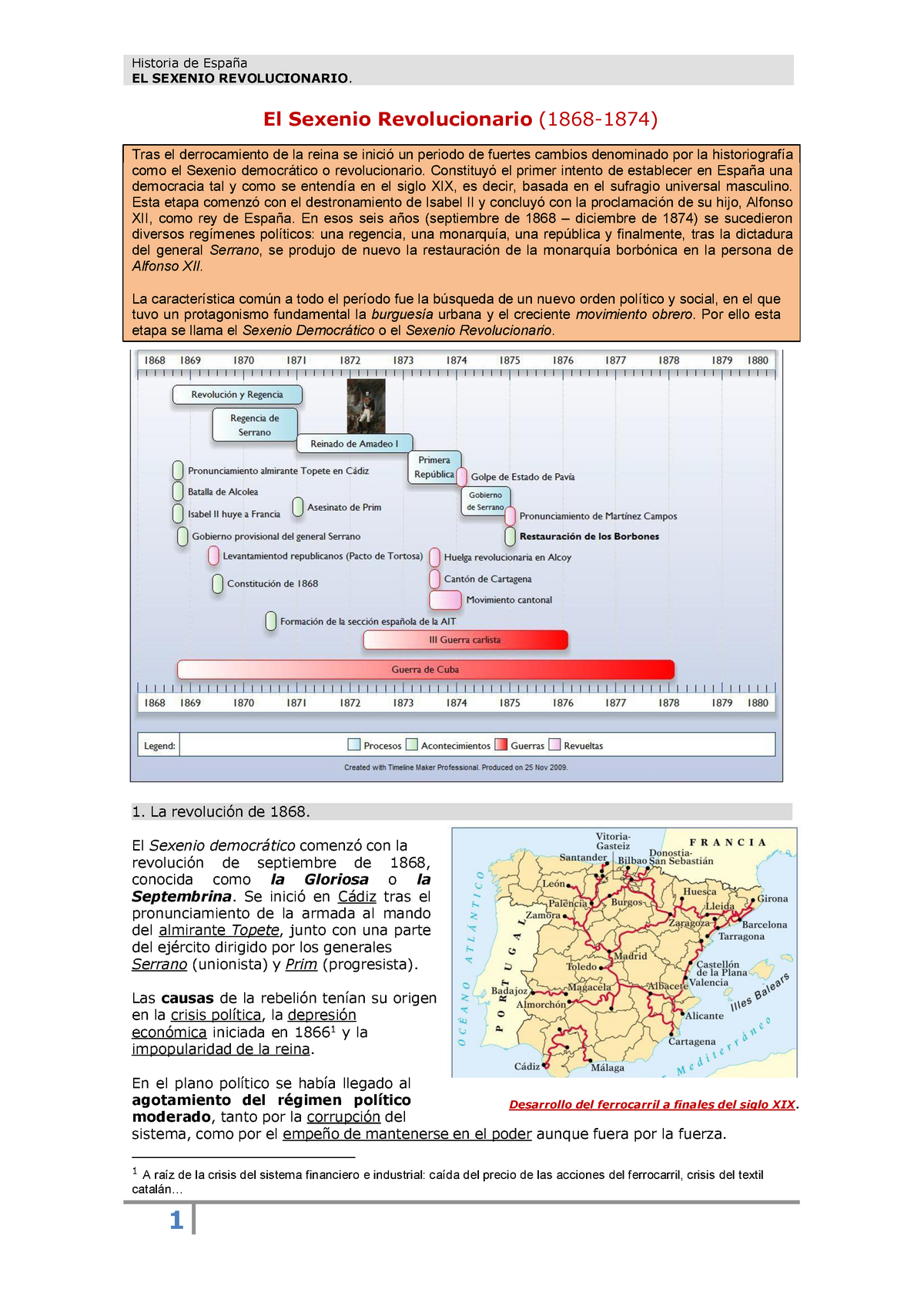 3 El Sexenio Democrático Historia De España El Sexenio Revolucionario El Sexenio