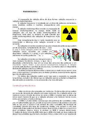 Radiobiologia Pdf - A Radiobiologia é Um Ramo Da Ciência Que Se ...