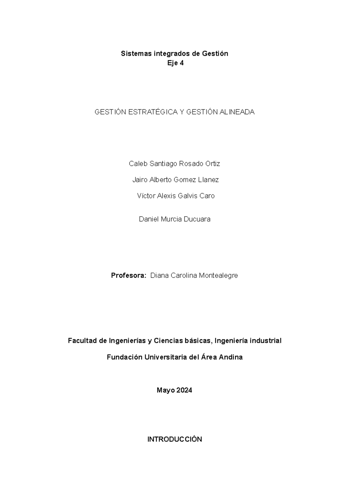 Sistemas integrados de gestion eje 4 - Sistemas integrados de Gestión ...