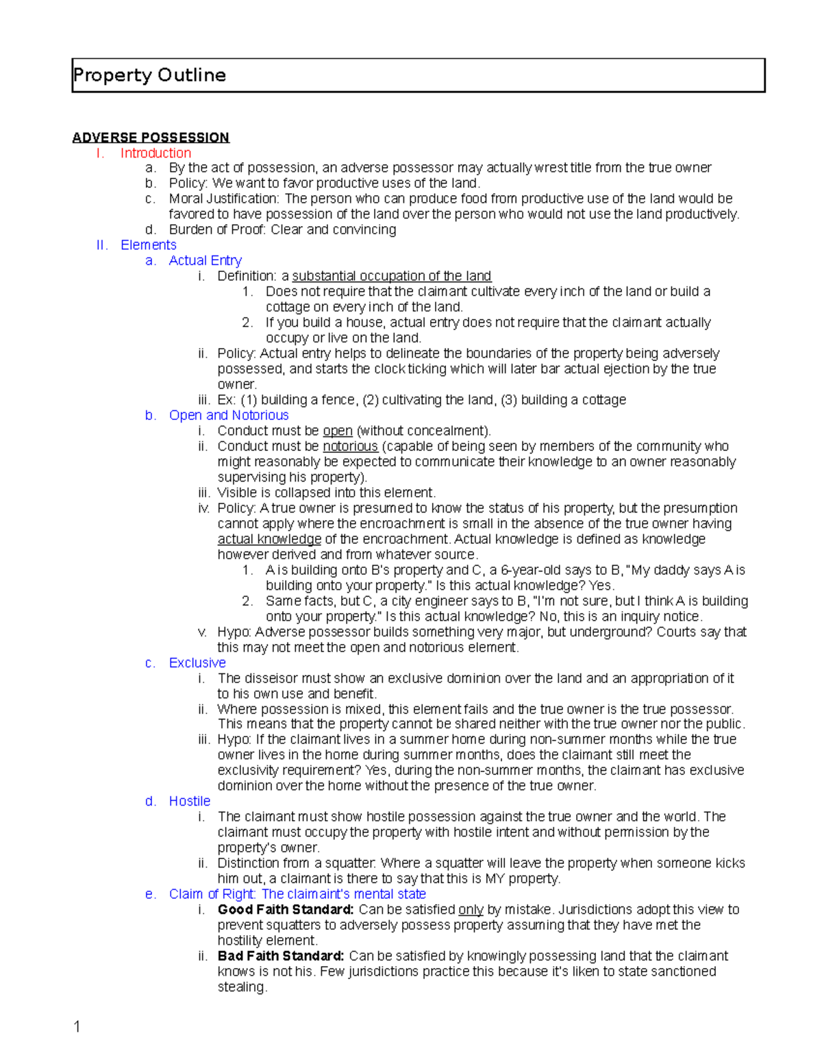 -Property Outline Shafiroff GYM - Property Outline ADVERSE POSSESSION I ...