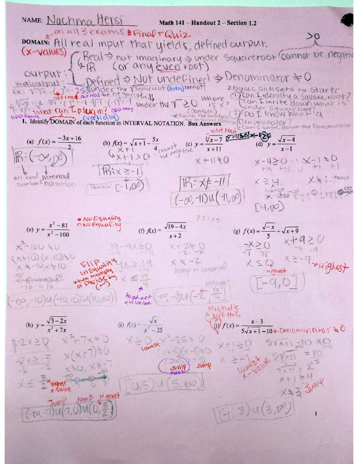 Week 1 7 10 -7 13 (Handout 2, 3, 4), - MATH 141 - Studocu