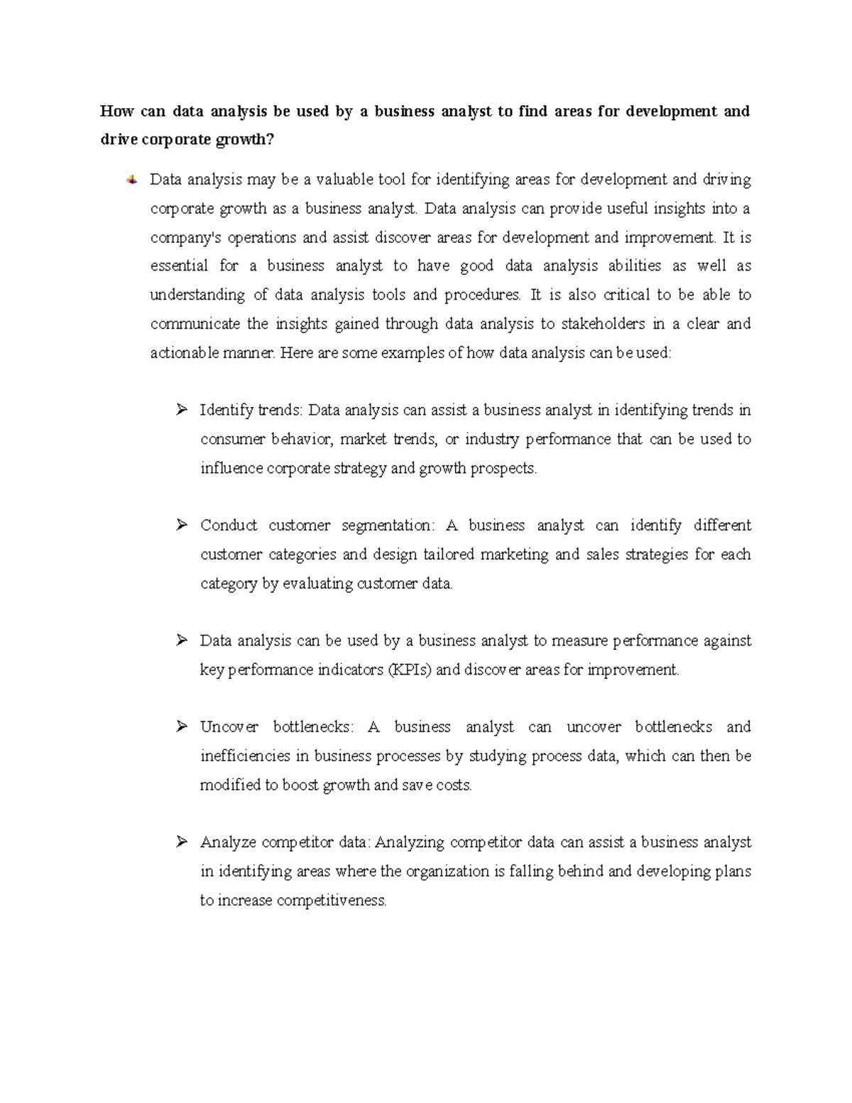 how-can-data-analysis-be-used-by-a-business-analyst-to-find-areas-for