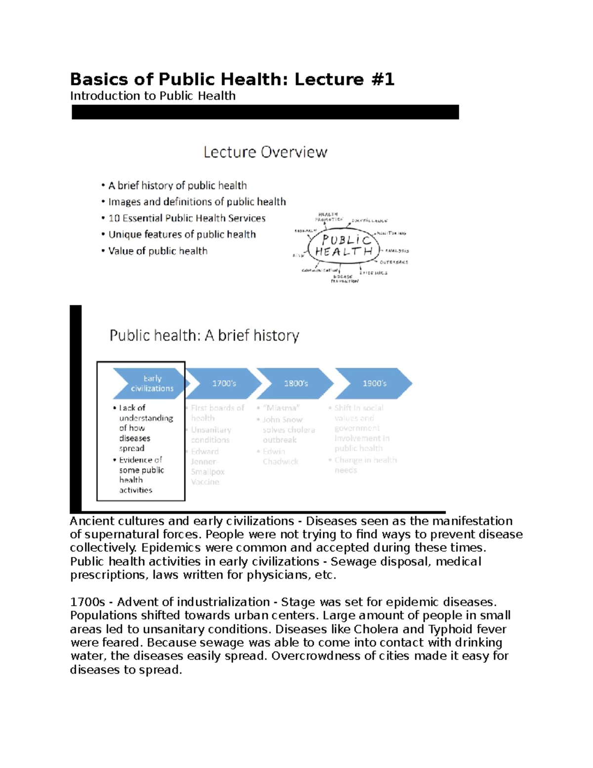 Basics Of Public Health - Lecture #1 - Basics Of Public Health: Lecture ...