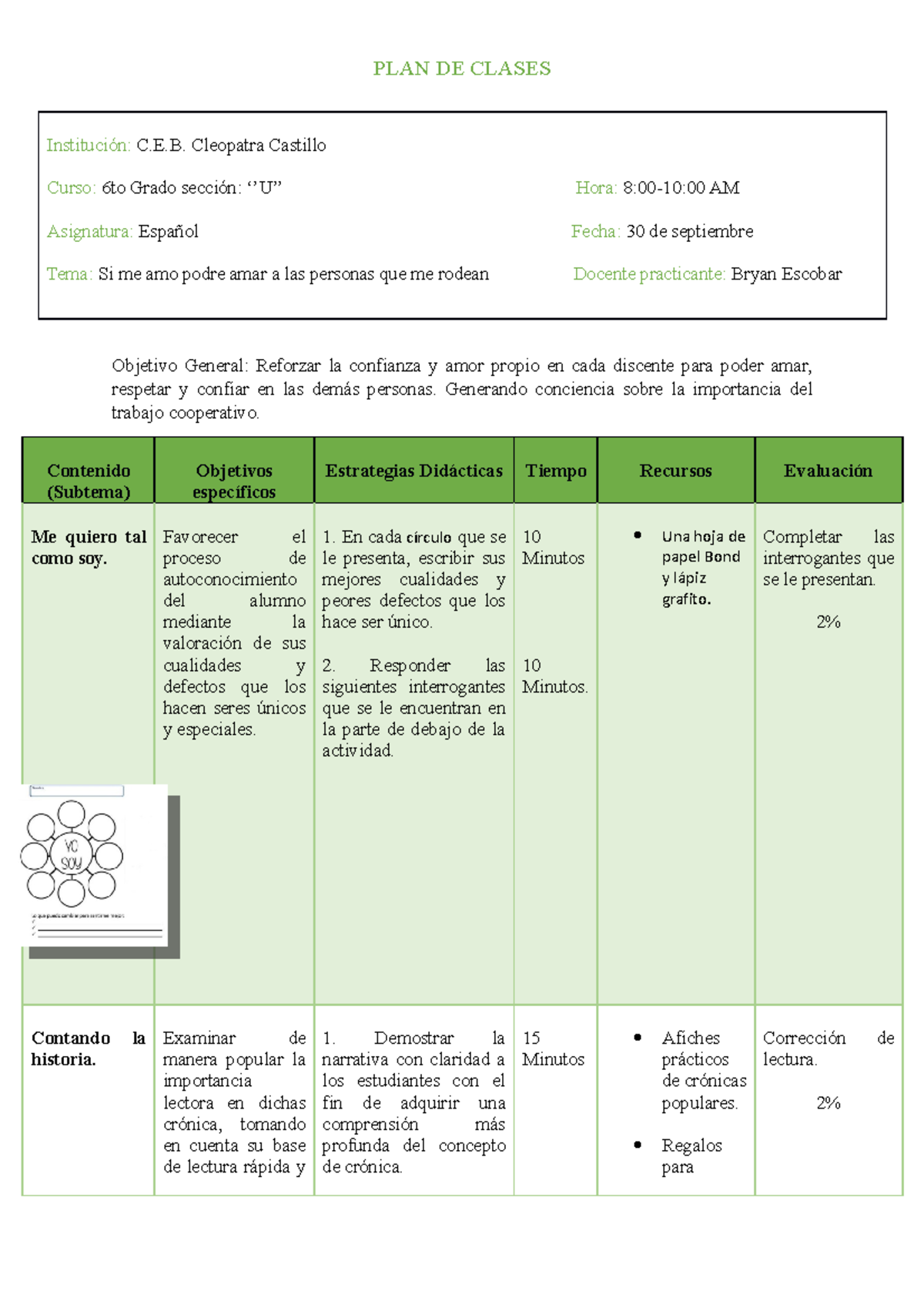 Plan de clases - trabajo educativo - Didáctica General - PLAN DE CLASES ...