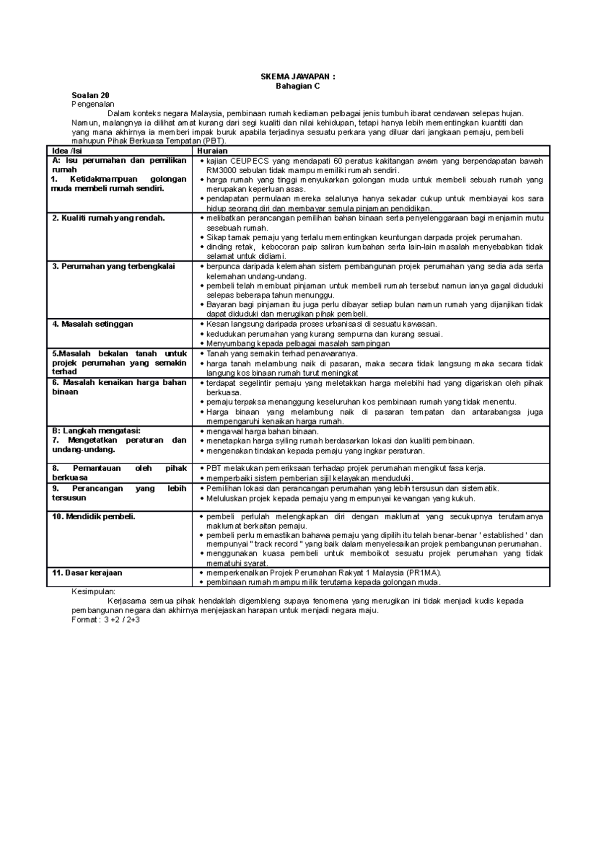 Skema Jawapan Latihan BHGN C S1 PKP 2021 - SKEMA JAWAPAN : Bahagian C ...