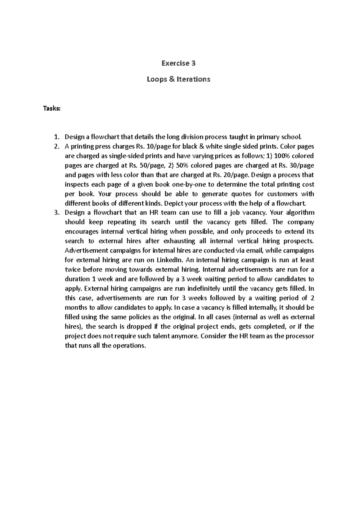 Exercise 1.5 Logical Thinking - Loops & Iterations - Exercise 3 Loops ...