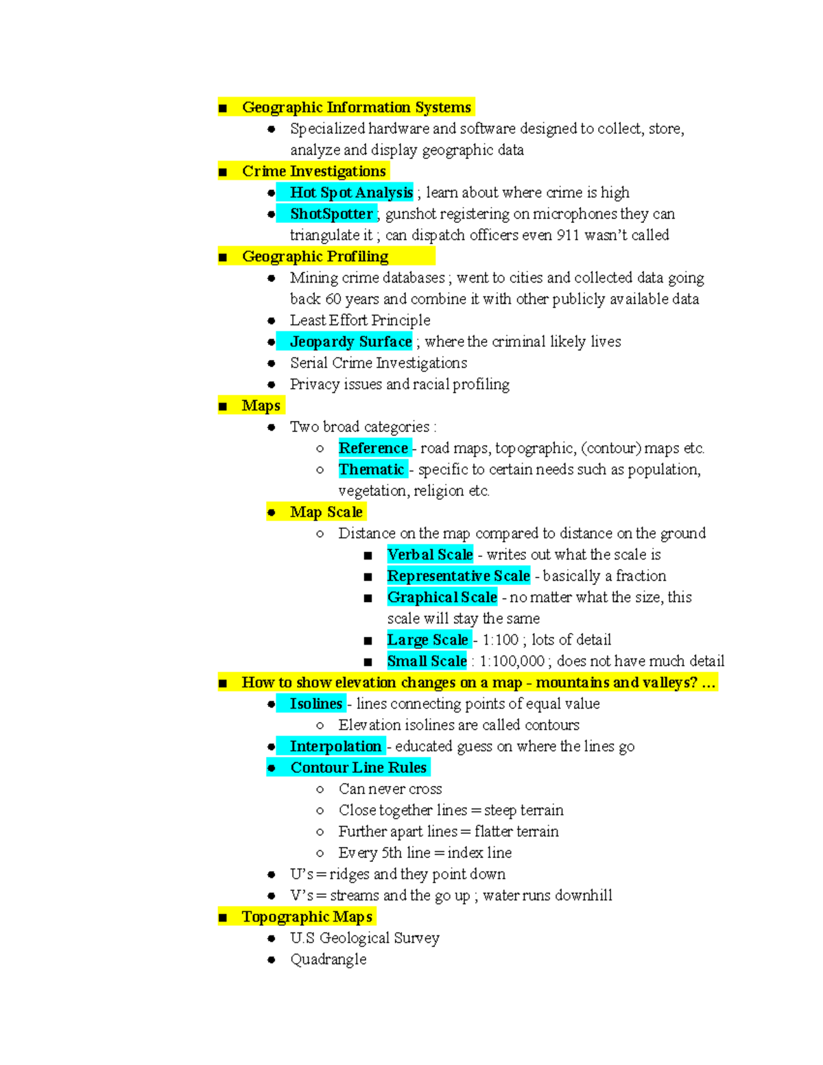 Maps - Introductory notes from Discovery Geography course at Slippery 