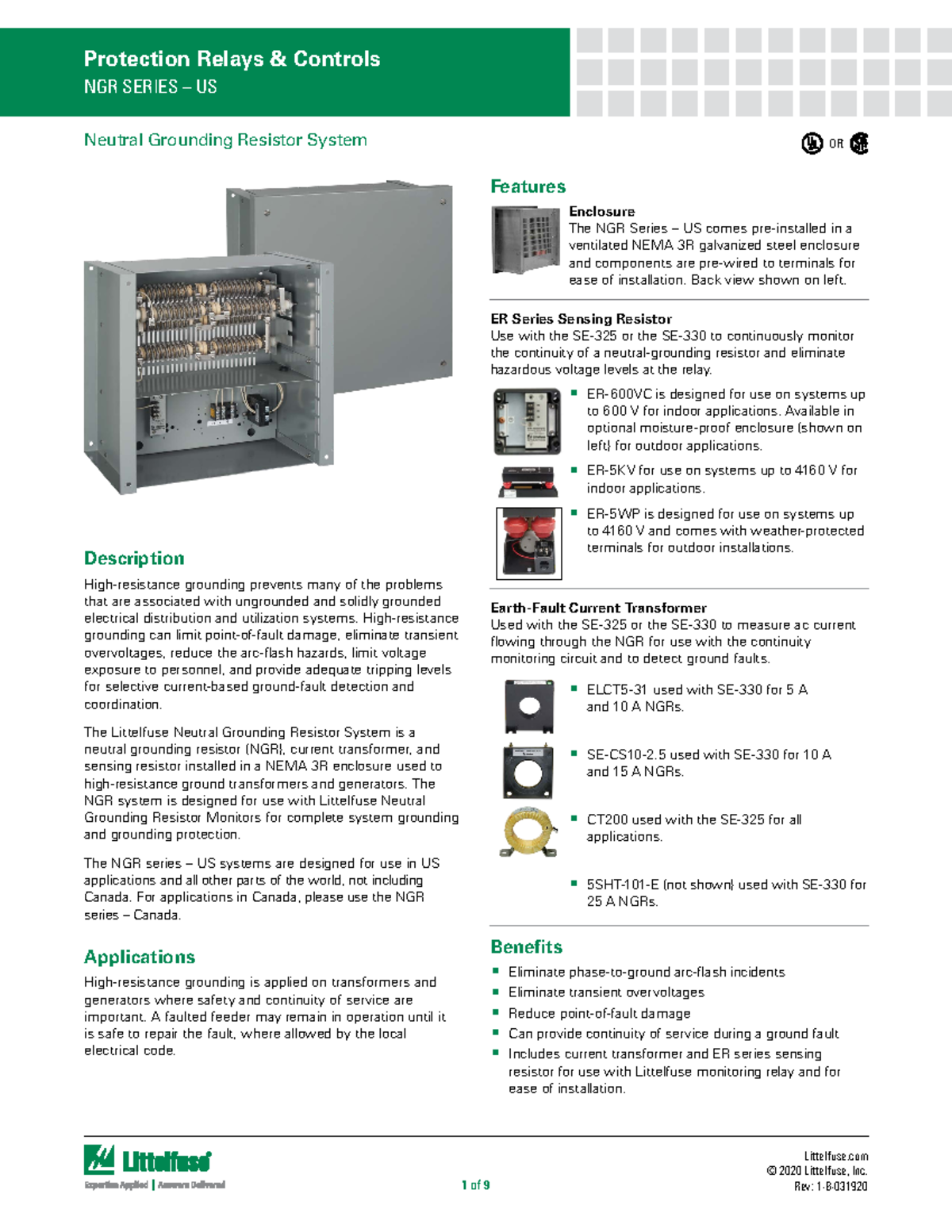 NGR littlefuse FUSE Communiceren over Fuseren Littelfuse