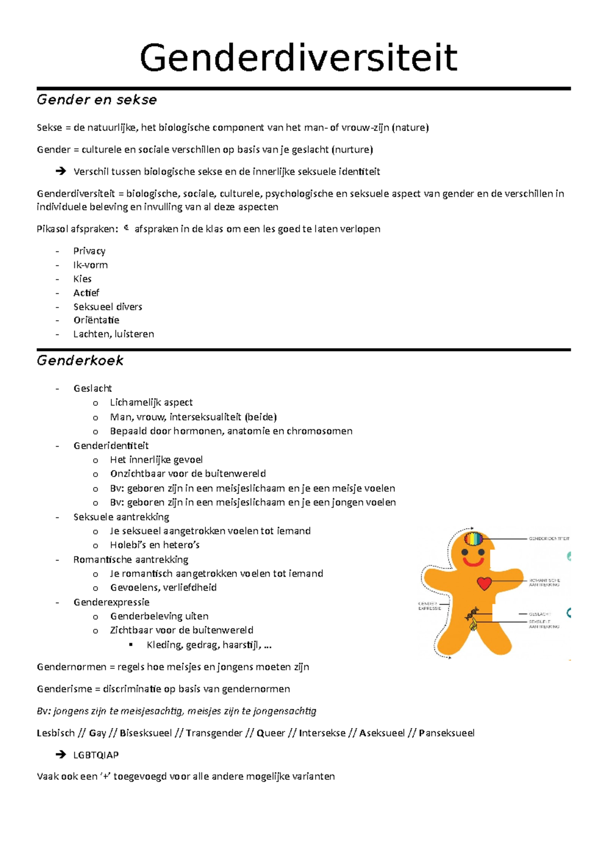 Genderdiversiteit samenvatting - Genderdiversiteit Gender en sekse ...