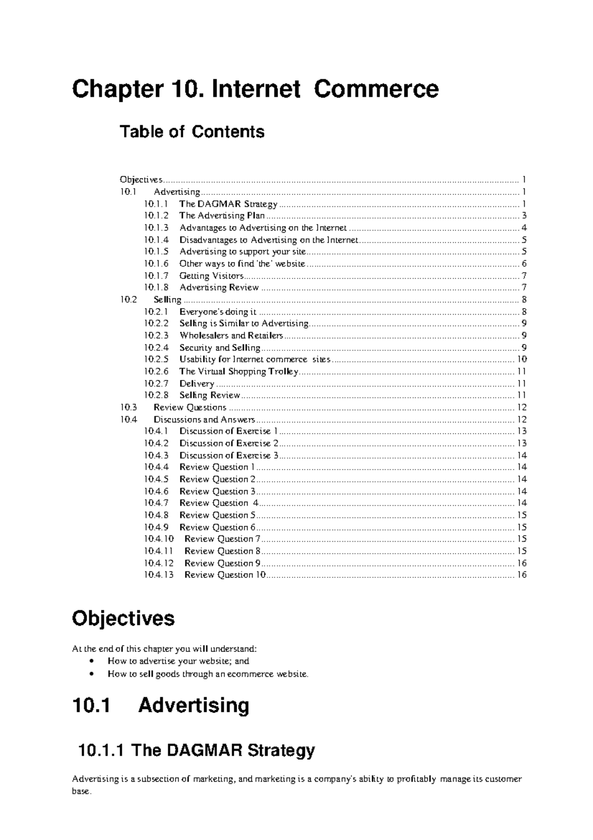 Internet Commerce - M.... - Chapter 10. Internet Commerce Objectives At ...