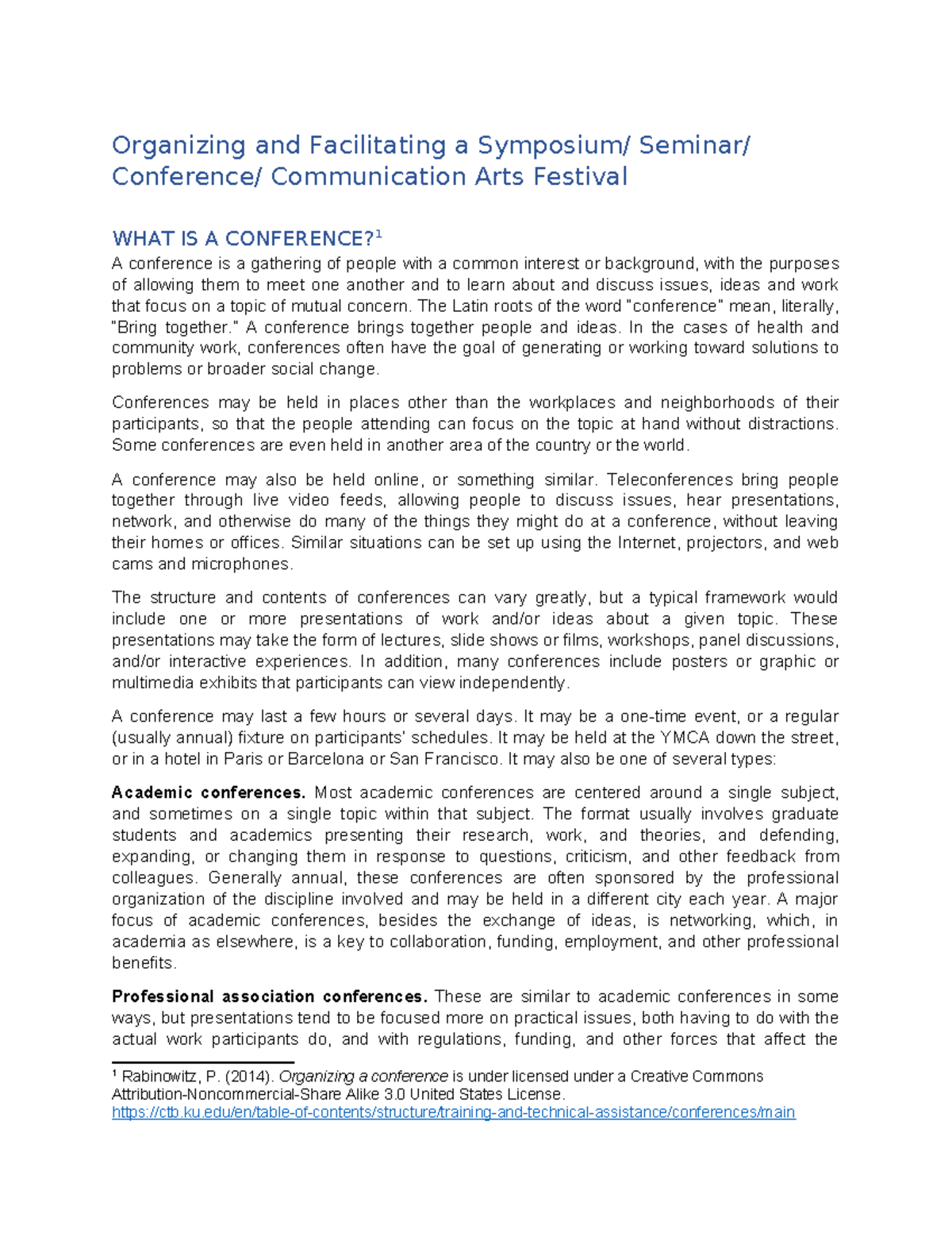 CM6 Advanced Communication SY 23-24 - Organizing and Facilitating a ...
