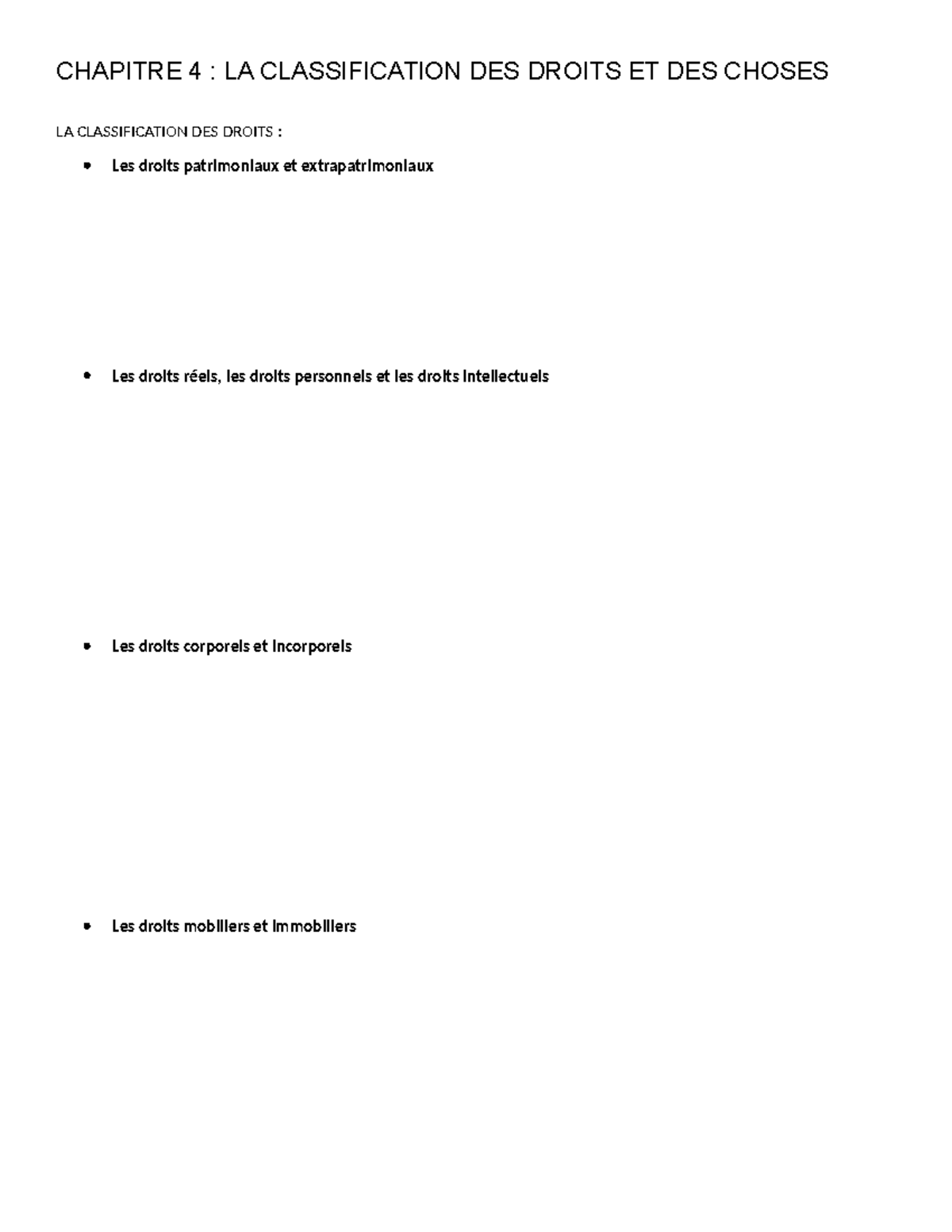 Chapitre 4 Classification DES Choses - CHAPITRE 4 : LA CLASSIFICATION ...