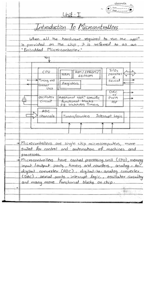 Microcontrollers Practice Notes 1 - MICROCONTROLLERS PRACTICE NOTES ...