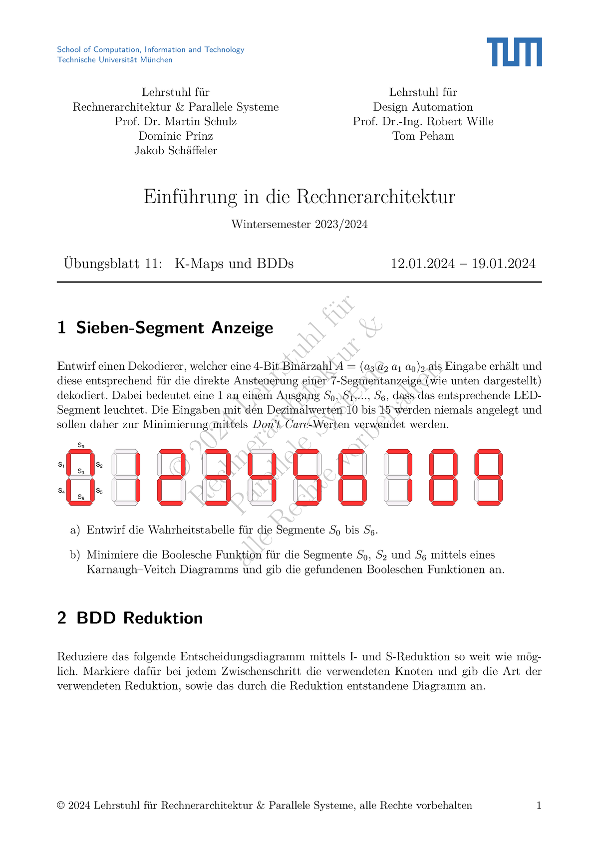 Era Tutor 11 - Worksheet - © 2024 Lehrstuhl Für Rechnerarchitektur ...