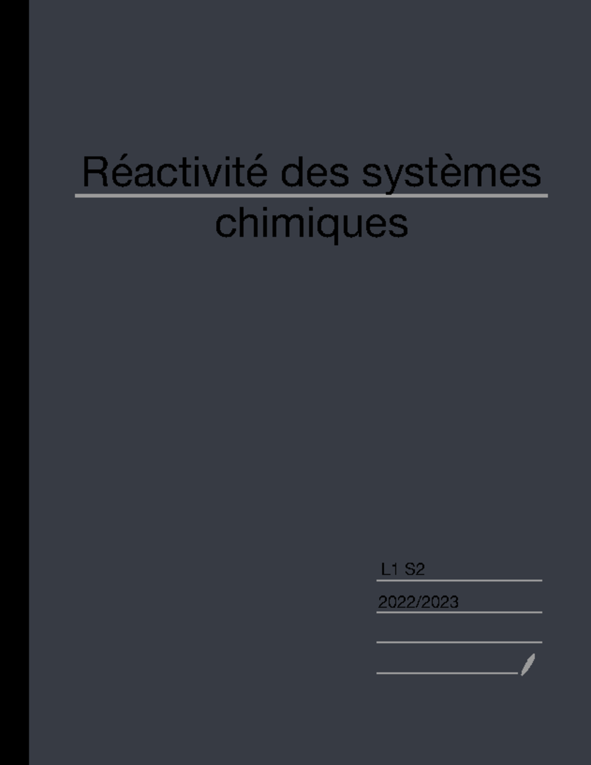 S2 Réactivité des Systèmes Chimiques - Réactivité des systèmes ...
