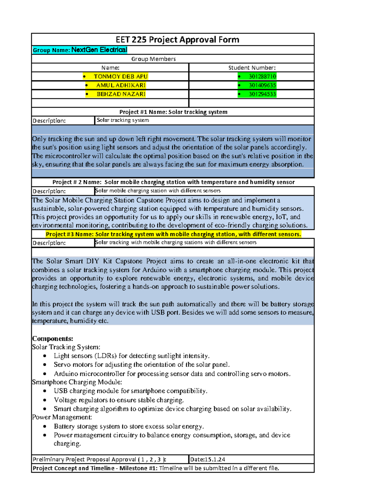 EET-225new Project Approval formnew - EET 225 Project Approval Form ...