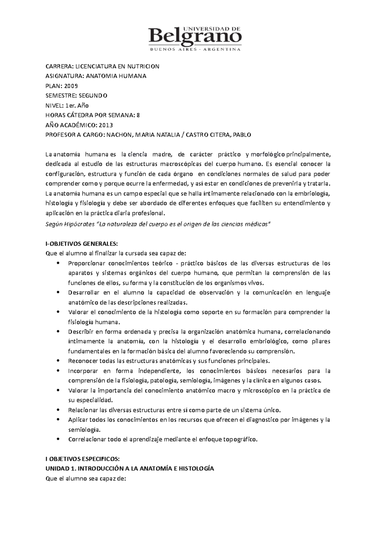012010 0006 Anahu - Anatomía Humana - P13 - A13 - Prog - CARRERA ...