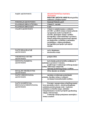 Obrazac za godišnji plan GOO-a (SRO, izvanucionicke aktivnosti) OŠ ...