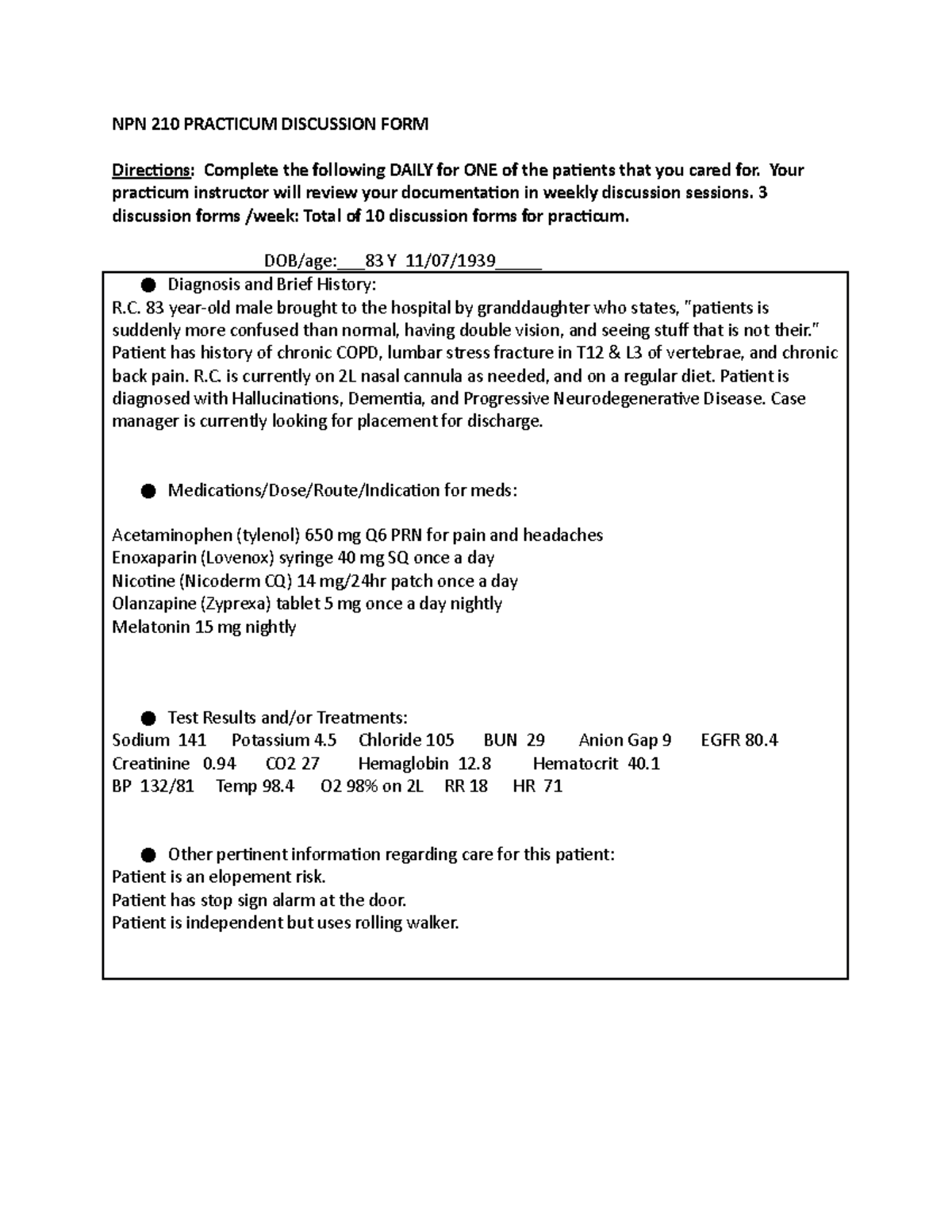 daily-log-templates-3-npn-210-practicum-discussion-form-directions