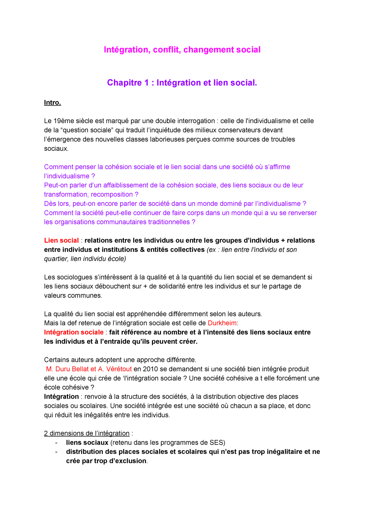 Évolution Des Conflit Sociaux - Dissertation - florent