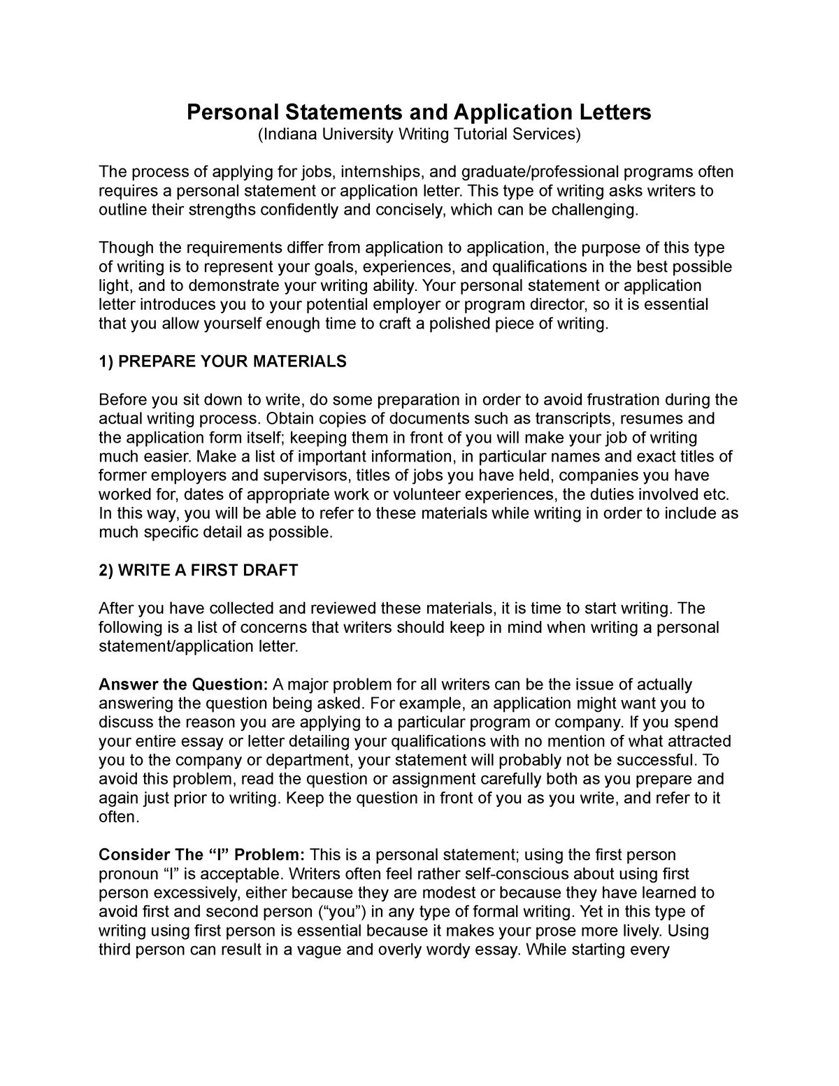 personal statement university of arizona