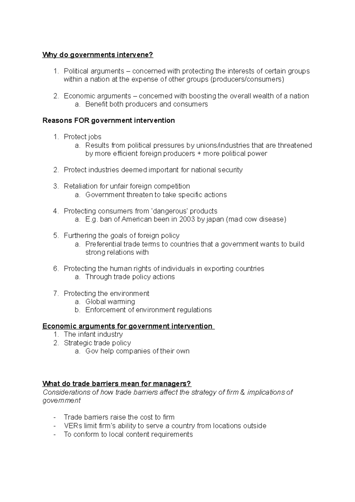 Why do governments intervene - Why do governments intervene? Political ...