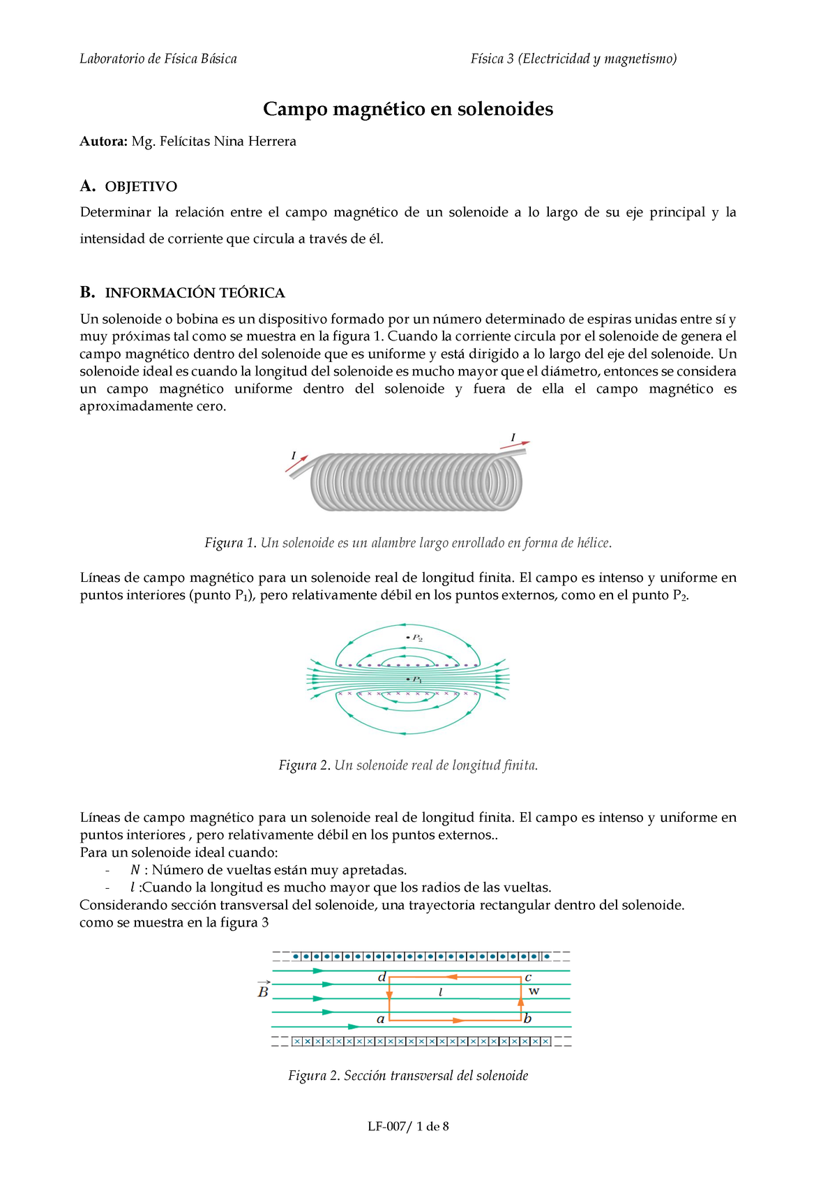 Guia- Campo Magnético Solenoide - Campo MagnÈtico En Solenoides Autora ...