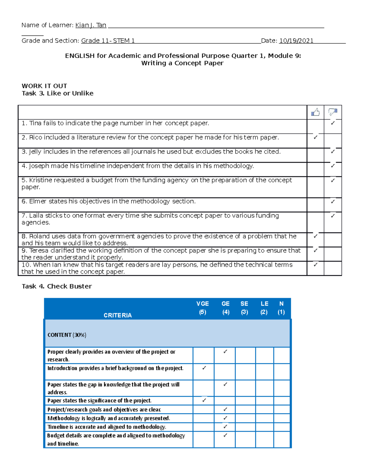 WEEK 4B (EAPP) - Assignments for eapp for high school learners - Name ...