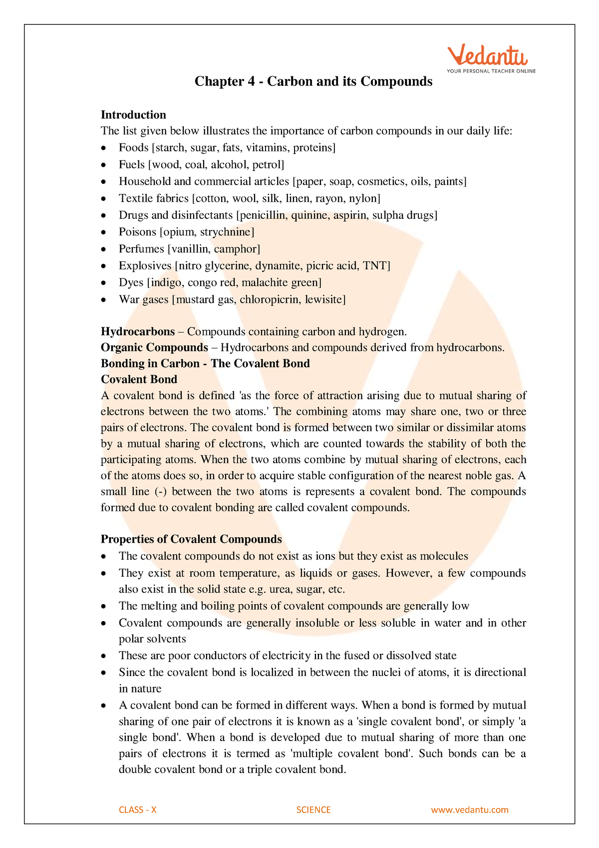 case study chapter 4 science class 10