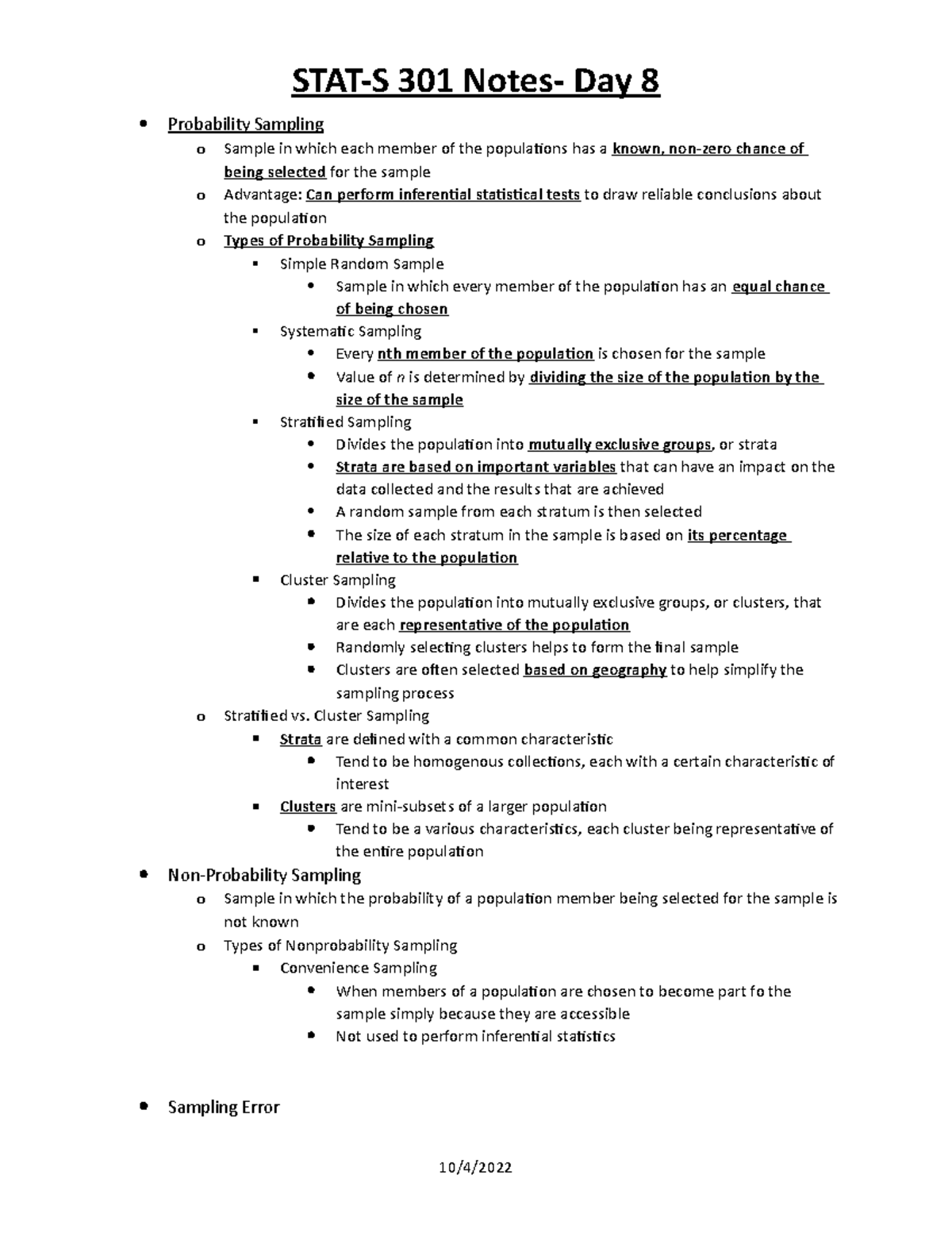 STAT-S 301 Notes- Day 8 - Hyesun - STAT-S 301 Notes- Day 8 Probability ...