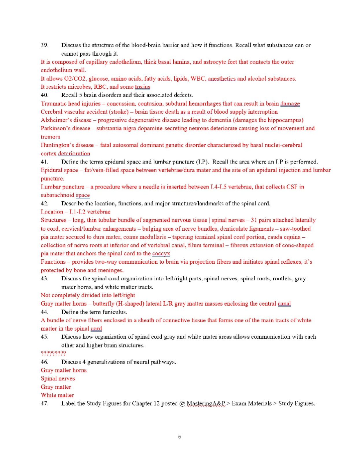 Exam 1 Study Guide Page 6 - BMD 252 - Studocu