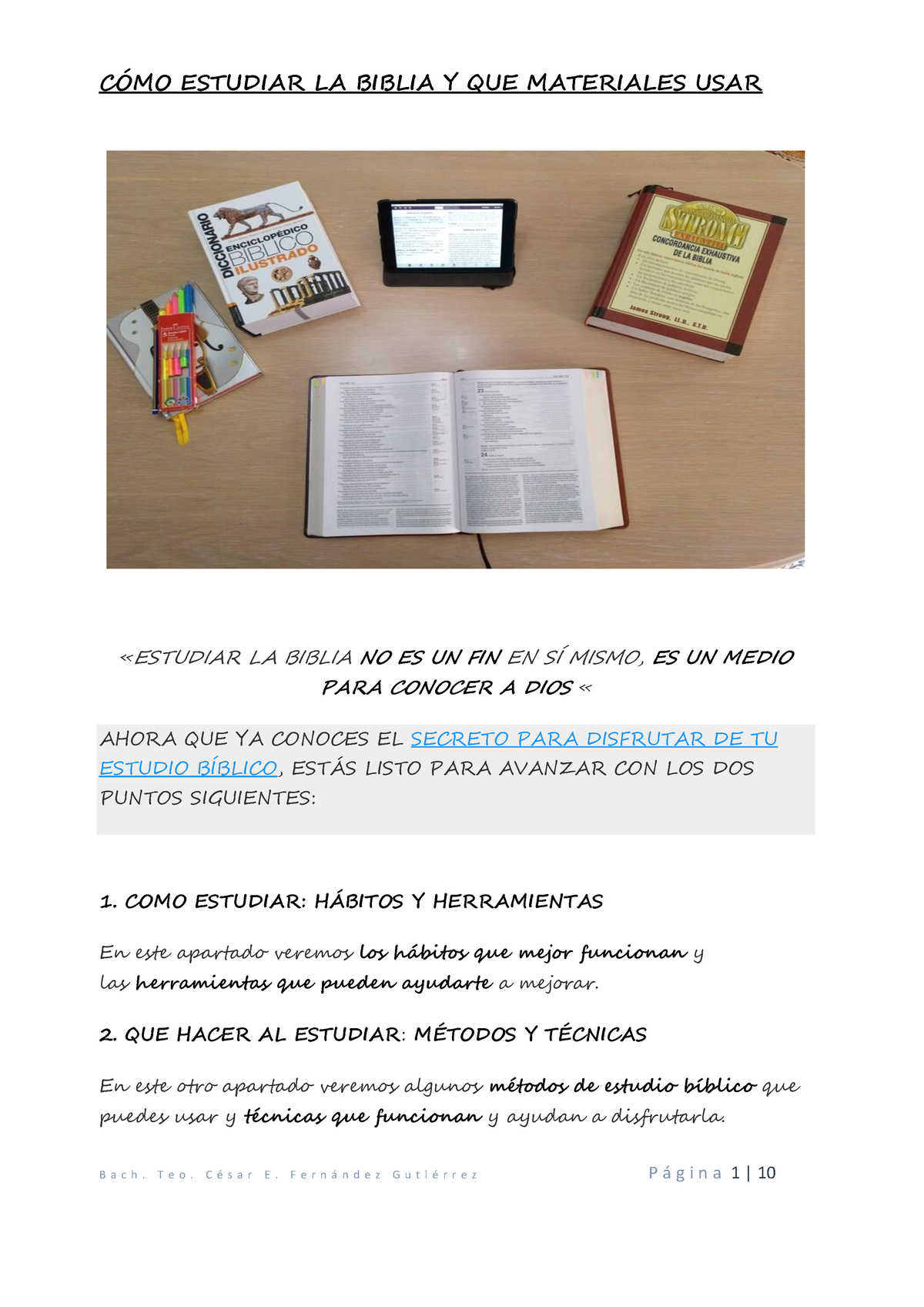 CÓMO Estudiar LA Biblia Y QUE Materiales USAR - CÓMO ESTUDIAR LA BIBLIA ...