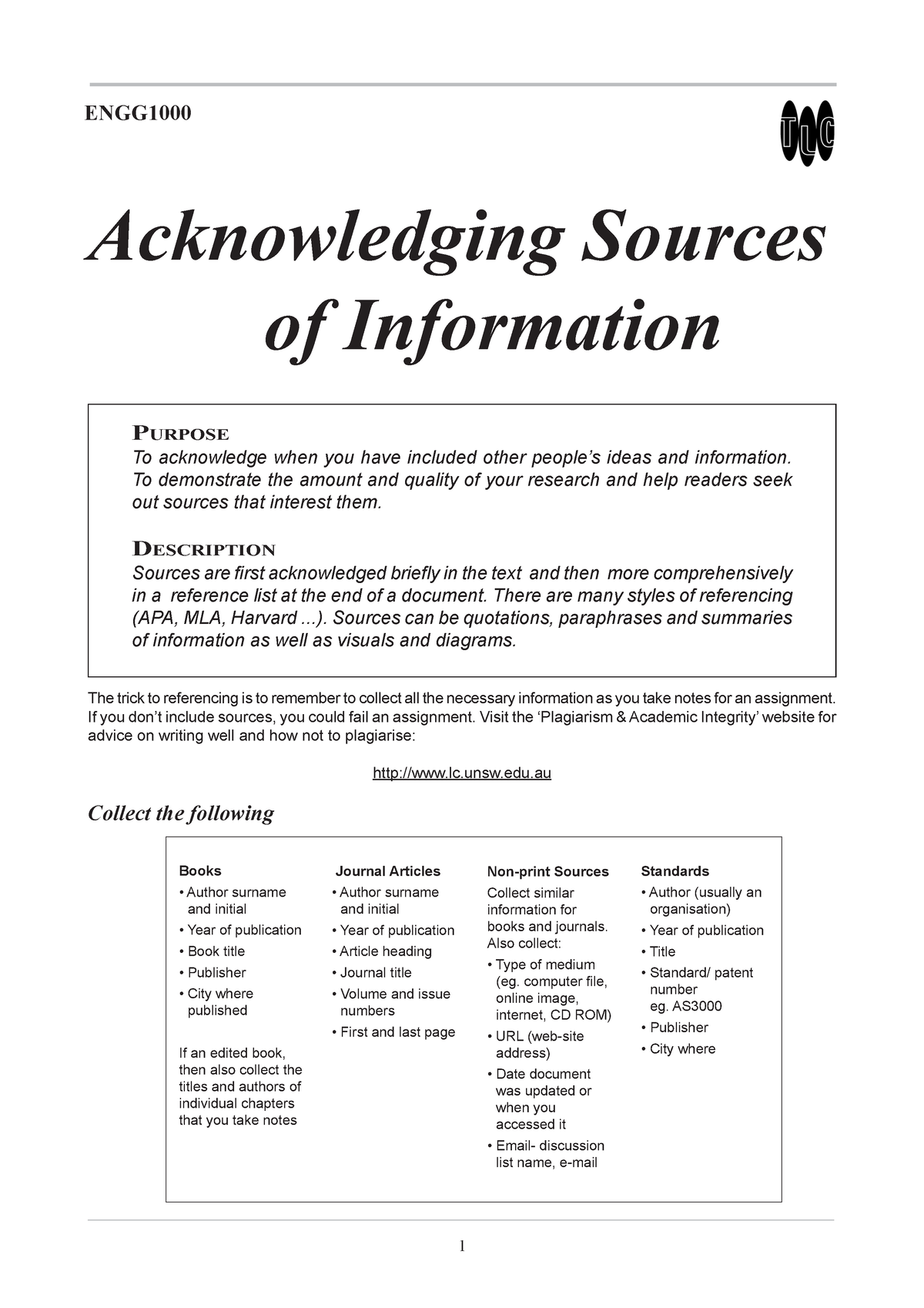 reasons for acknowledging sources of information in an essay