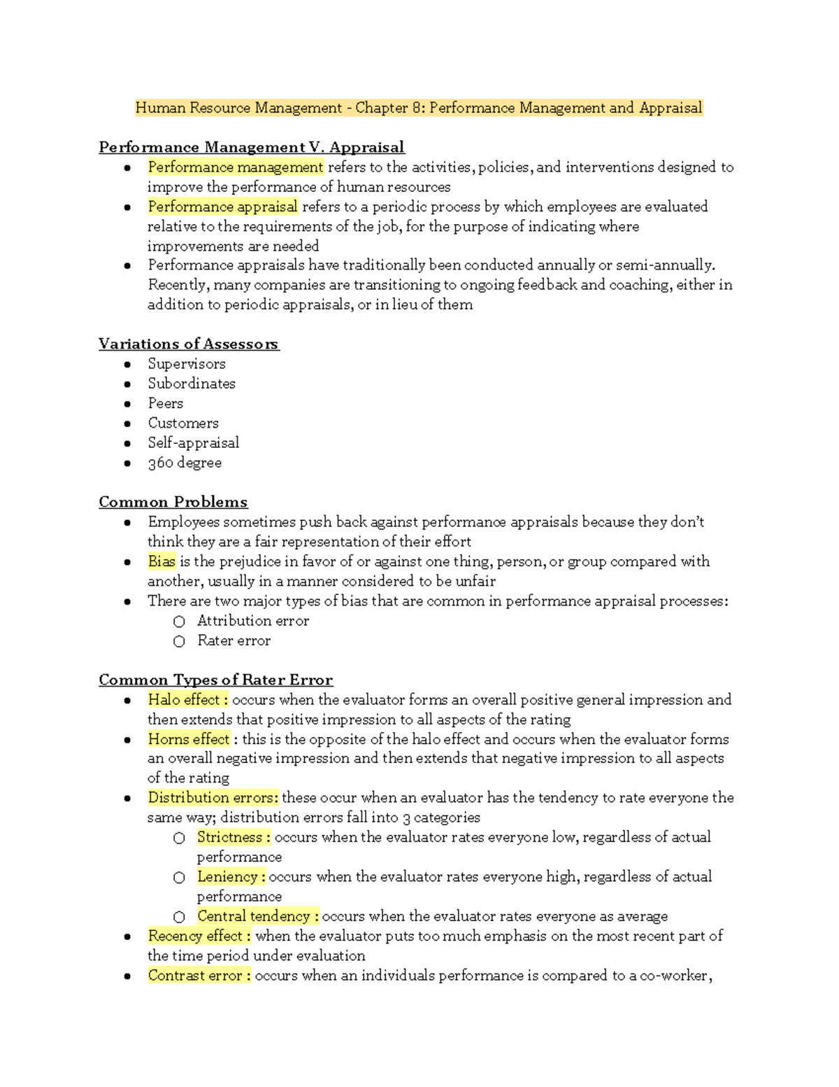 HRM - Chapter 8 - Human Resource Management 3273 - Human Resource ...