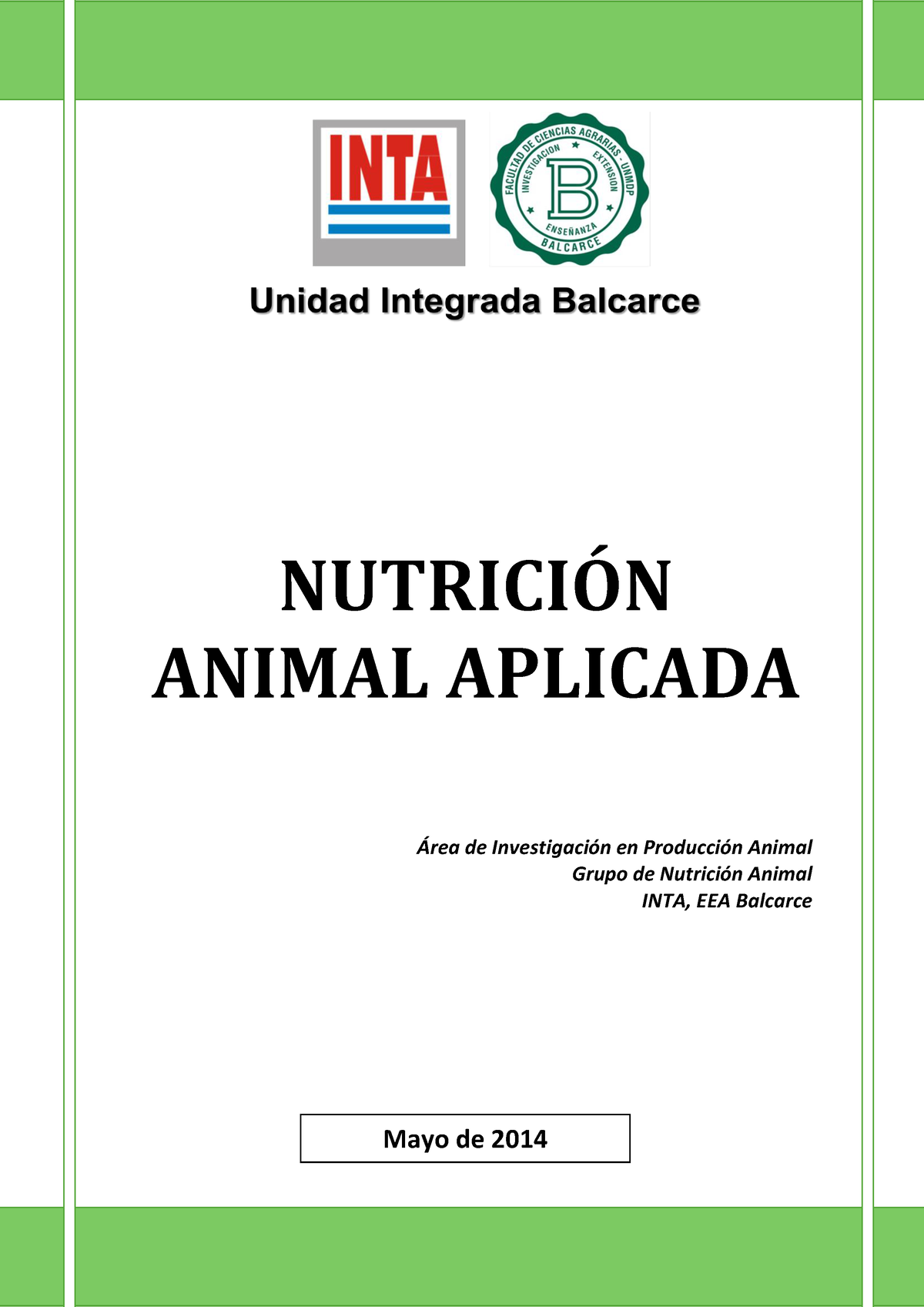 Vitaminas nutricion animal - NUTRICI”N ANIMAL APLICADA ####### ¡rea de  InvestigaciÛn en ProducciÛn - Studocu