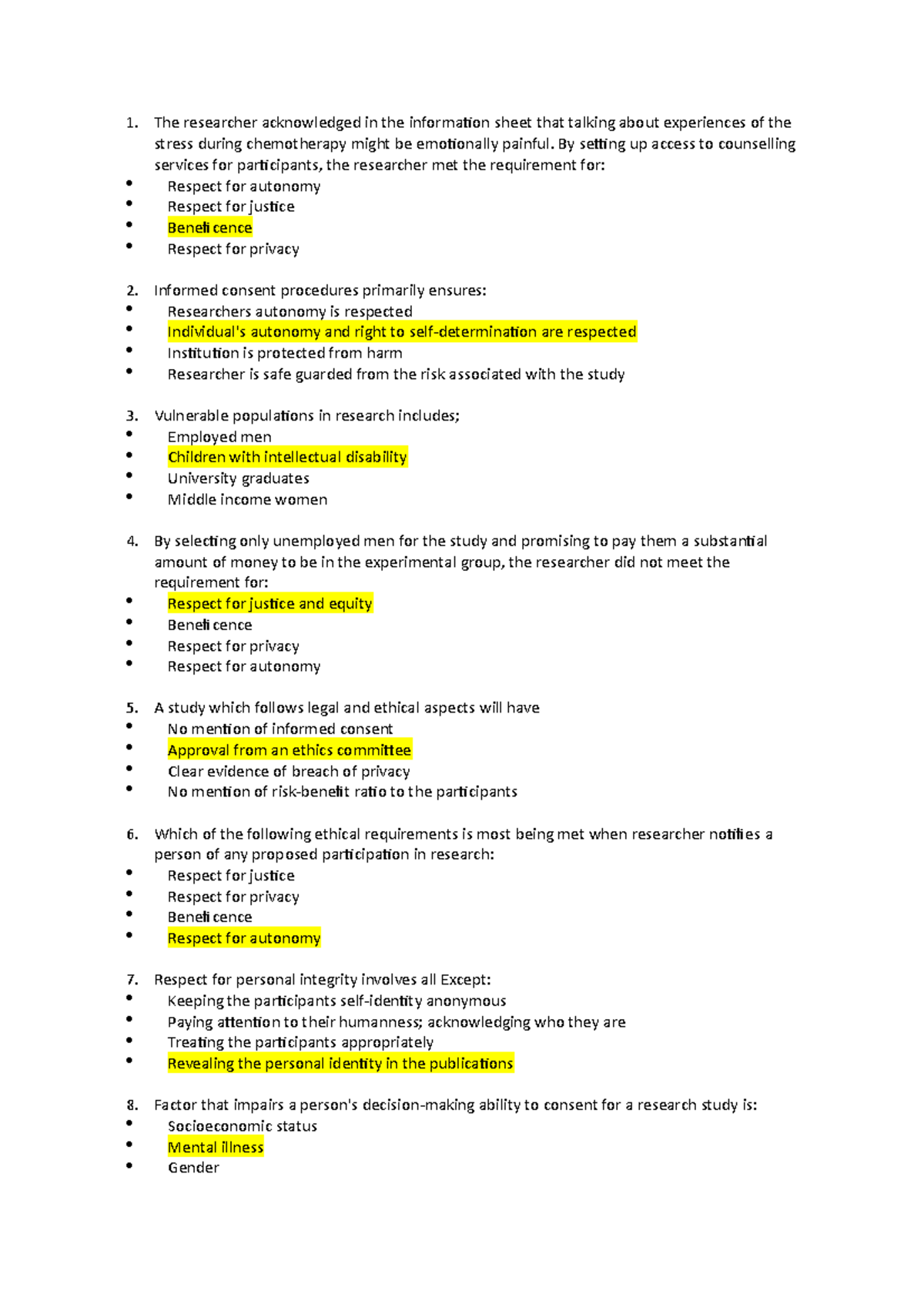 multiple choice questions and answers on research design