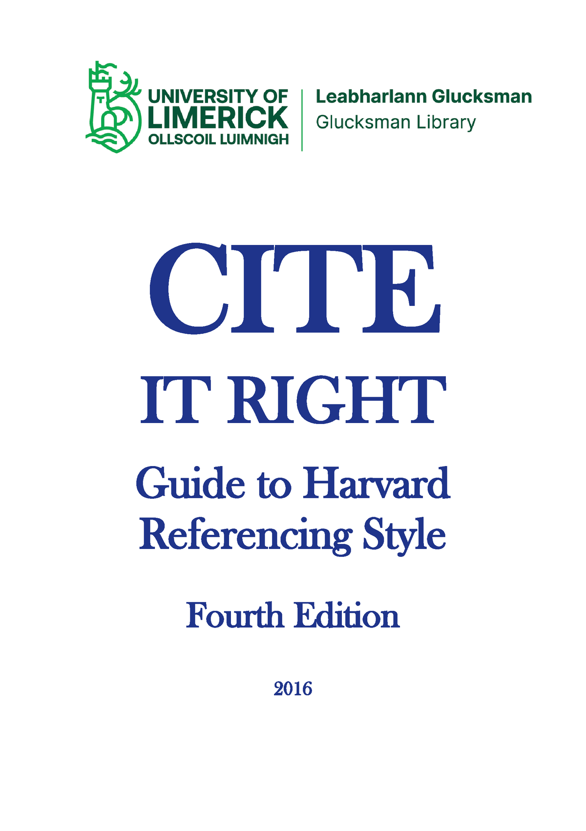 Harvard Referencing Guide - CITE IT RIGHT Guide to Harvard Referencing ...