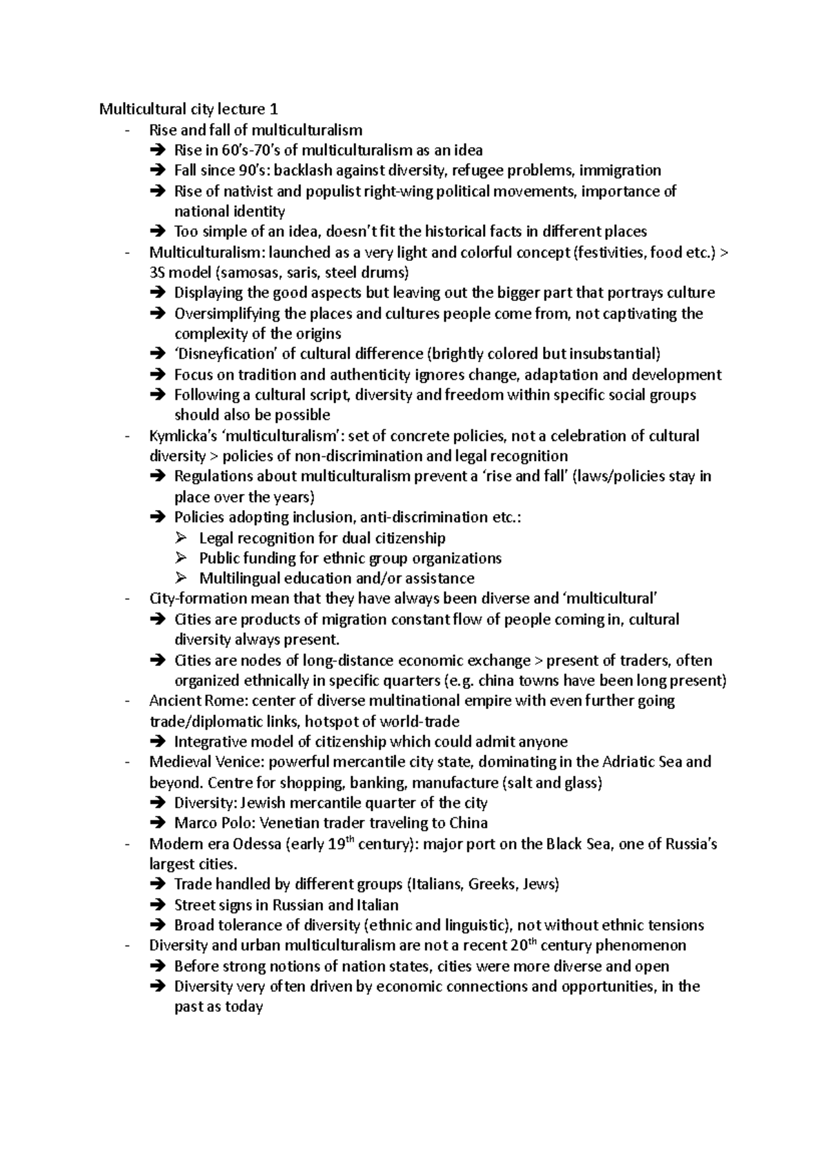 Multicultural city lecture 1 - ) > 3S model (samosas, saris, steel ...