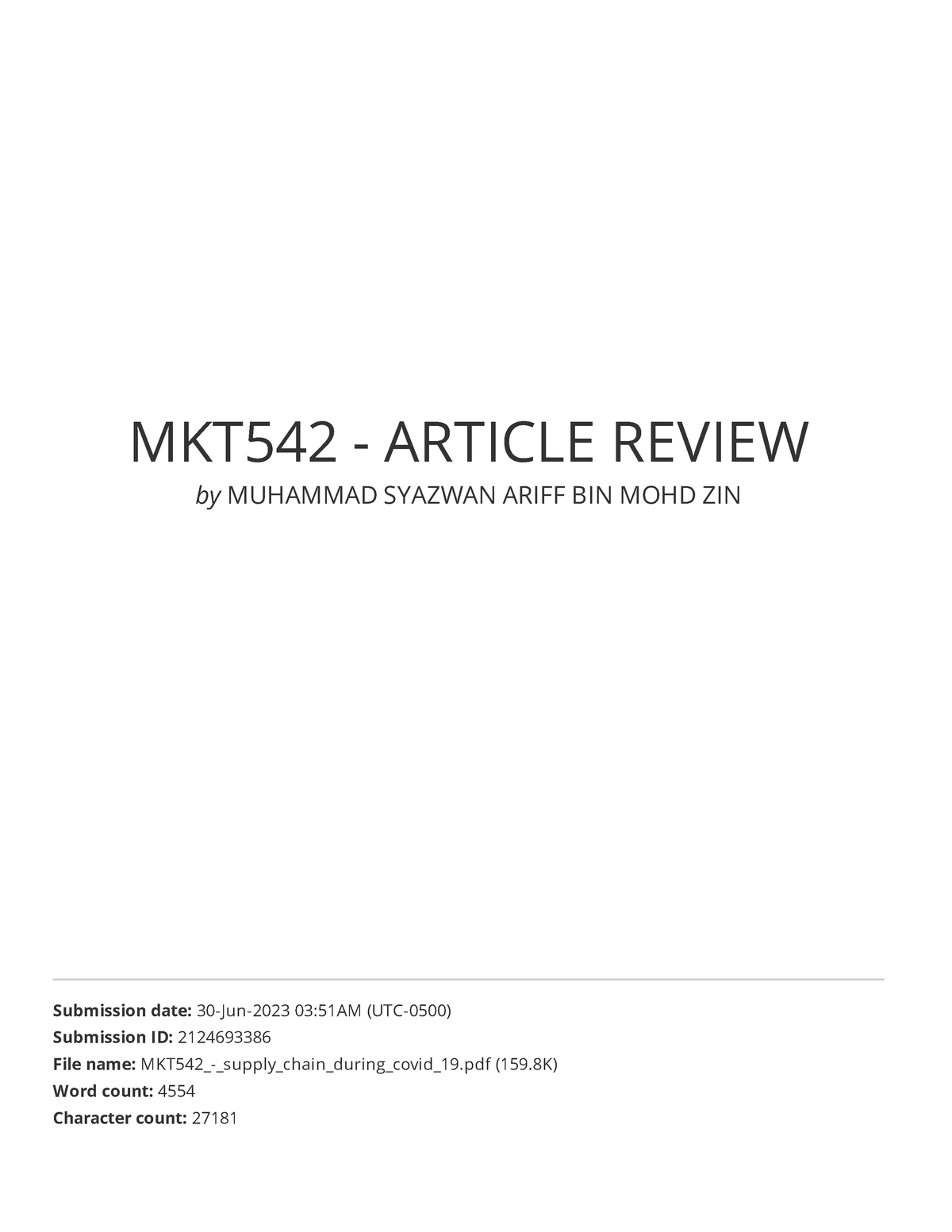 article review mkt535